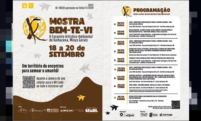vem-ai-a-ii-mostra-bem-te-vi:-encontro-artistico-ambiental-de-barbacena!