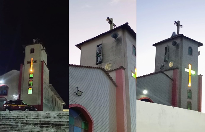 brigada-municipal-de-carandai-e-acionado-para-retirada-de-enxame-de-abelhas-na-igreja-sagrada-familia